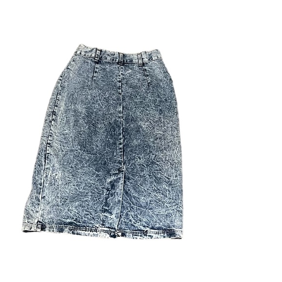 Vintage/Retro 80’s Acid Wash Denim MIDI Skirt - Picture 10 of 12
